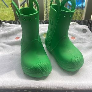 Crocs Green Handle It Rain Boots Toddler size 9